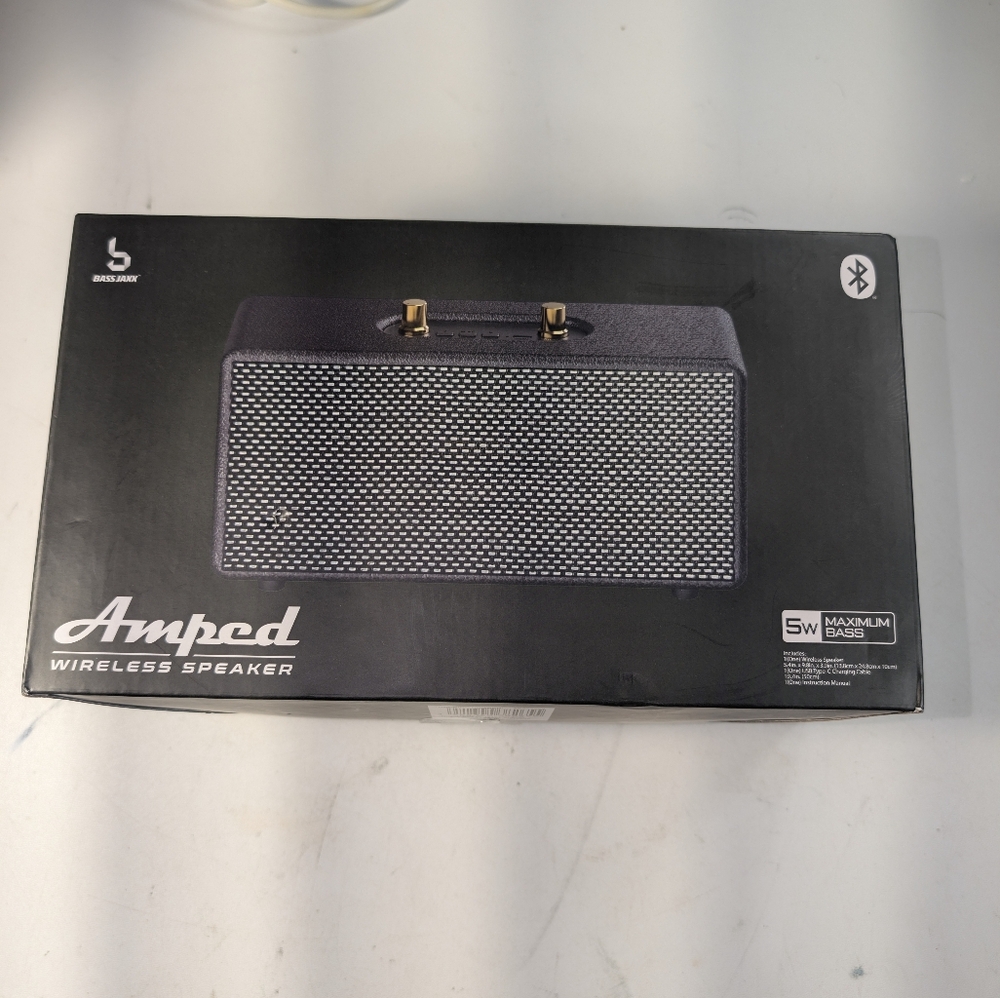 Bass Jaxx Amped Wireless Bluetooth Portable Speaker, Black